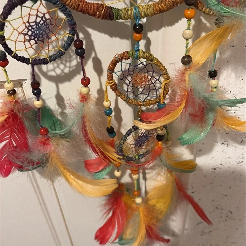 Dream catcher rainbow color dreamcatcher Purple green blue yellow orange EUC